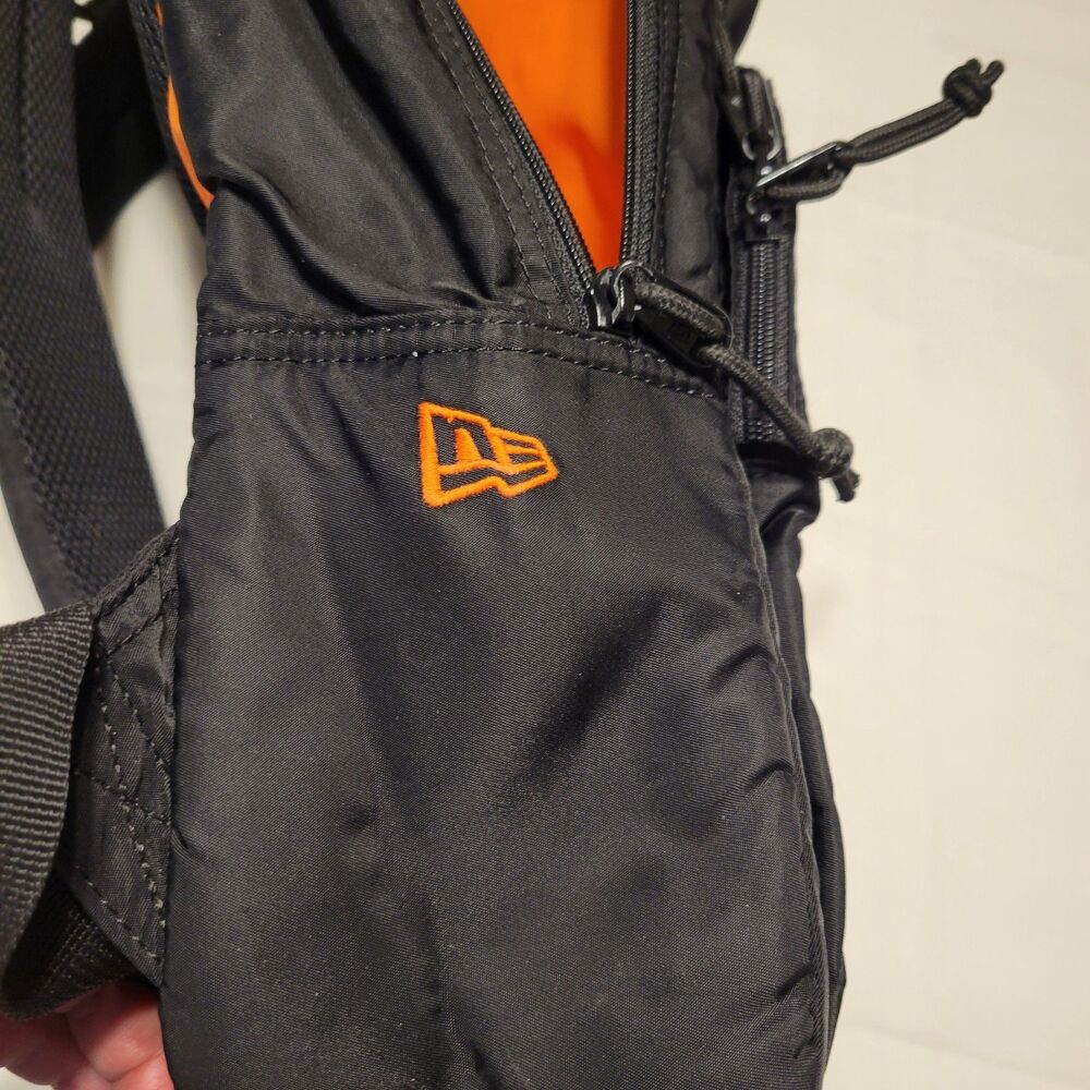 NEW ERA Commuter Small Rucksack Travel Black / Orange Backpack RARE - Picture 6 of 16